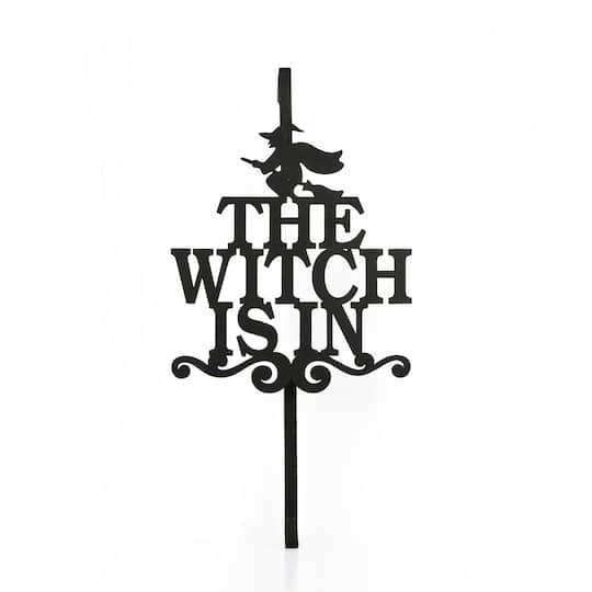 18&#x22; Halloween The Witch Is In Wreath Hanger